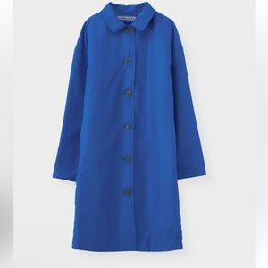 Rosso35 blue hooded overcoat